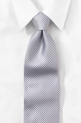 Silk Tie - red Wool Suit David Donahue